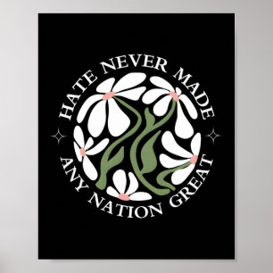 Anti Trump Floral Butterflies Demokratischer Präsi Poster