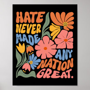 Anti Trump floral-demokratischer Präsident Liberal Poster