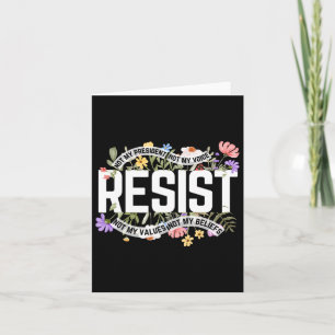 Anti-Trump Floral Resist nicht mein Präsident - Bl Karte