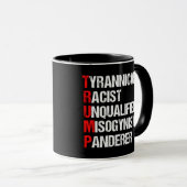 Anti Trump Funny Akronym Tasse (VorderseiteRechts)