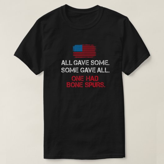 Anti Trump für Veteranen Ketten-Knochen-Spuren-Ent T-Shirt (Design vorne)