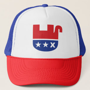 Anti-Trump GOP Republikaner toter Elefant Truckerkappe
