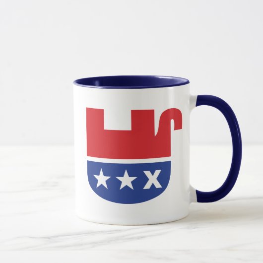 Anti Trump GOP Republikanischer toter Elefant Tasse (Rechts)