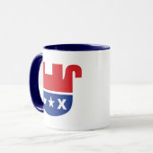 Anti Trump GOP Republikanischer toter Elefant Tasse (Vorderseite Links)