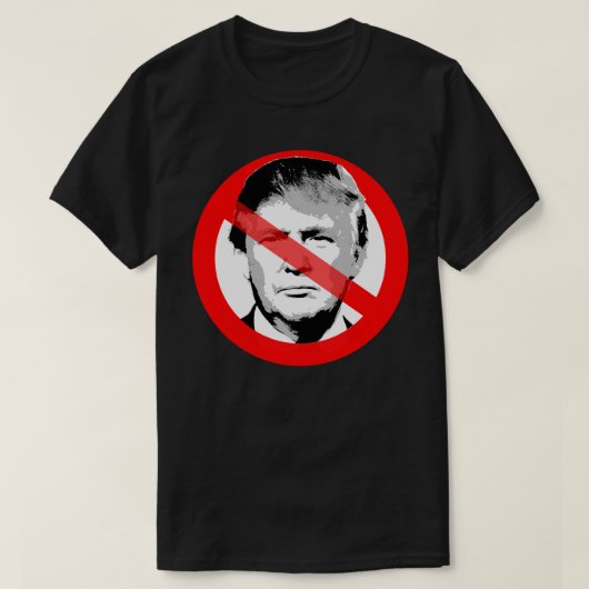 Anti Trump hat das Gesicht verdrängt T-Shirt (Design vorne)