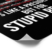 Anti Trump hat wie ein Präsident, aber für dumm Poster (Ecke)