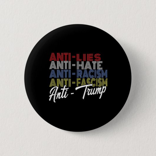 Anti-Trump Hate Lies und Faschismus Resist Abstimm Button (Vorderseite)