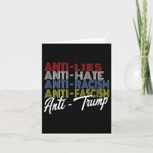 Anti-Trump Hate Lies und Faschismus Resist Abstimm Karte