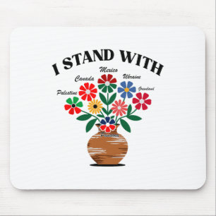 Anti Trump Ich stehe hinter Kanada Mexiko Grönland Mousepad