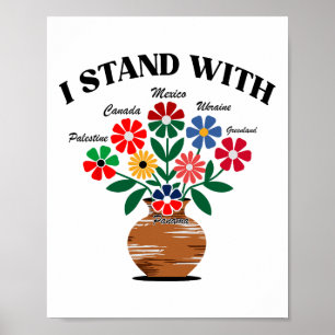 Anti Trump Ich stehe zu Kanada Mexiko Grönland Gro Poster