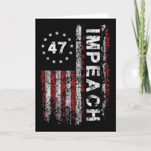 Anti Trump Impeach 47 Trump 47. Präsident US-Flagg Karte