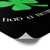 Anti Trump Irish New President Funny St. Patrick's Poster (Ecke)