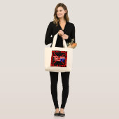 Anti Trump Jumbo Stoffbeutel (Vorderseite (Model))