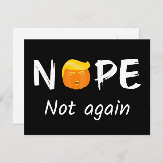 Anti-Trump - Keine, keine Halloween-Ausgabe II Postkarte (Vorne/Hinten)