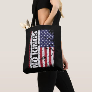 Anti Trump Keine Könige USA Flagge Protest Zitat Tasche