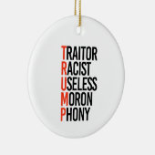 Anti-Trump Keramik Ornament (Rechts)