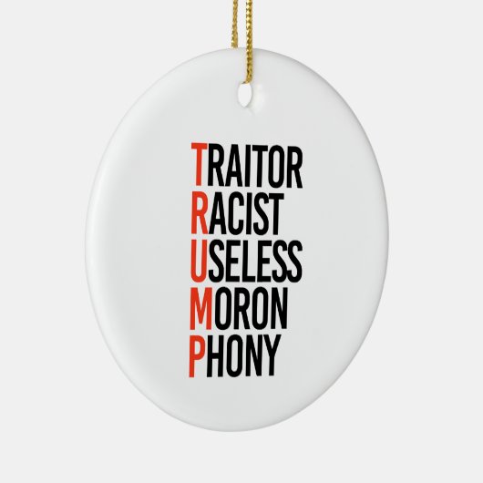 Anti-Trump Keramik Ornament (Rechts)
