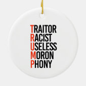 Anti-Trump Keramik Ornament (Hinten)