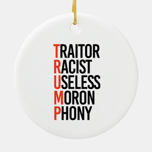 Anti-Trump Keramik Ornament (Hinten)