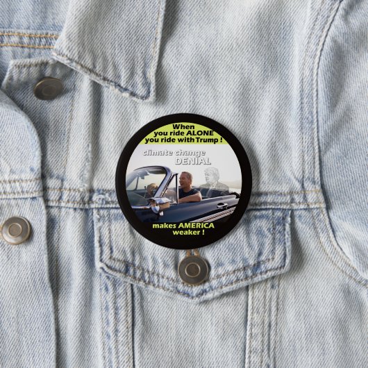 Anti-Trump-Klimaleugnung Button (Beispiel)