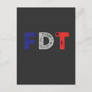 Anti Trump Maga FDT Widerstandskraft gegen Demokra Feiertagspostkarte