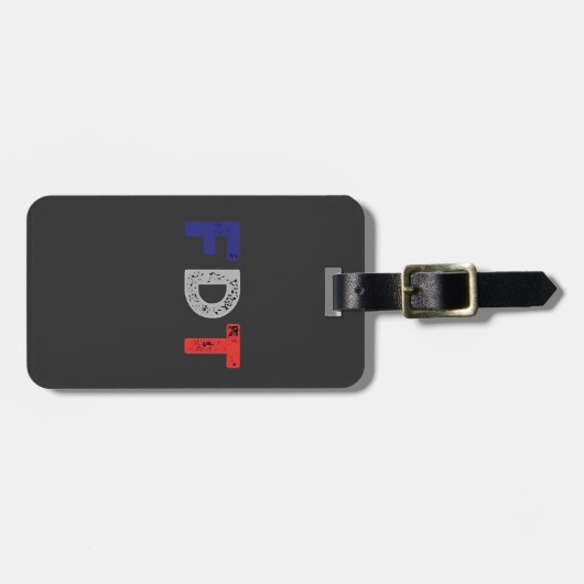 Anti Trump Maga FDT Widerstandskraft gegen Demokra Gepäckanhänger (Vorderseite horizontal)