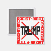 Anti-Trump Magnet (Vorderseite/Rückseite)