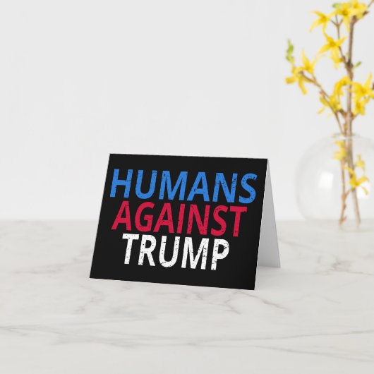 Anti-Trump - Menschen gegen Trump Karte (Gelbe Blume)