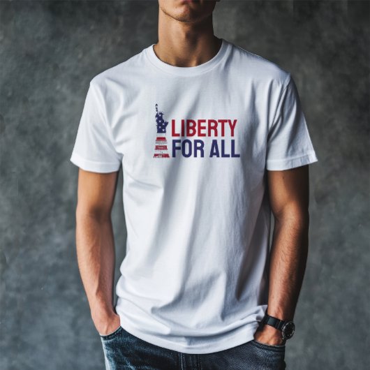 Anti-Trump Merch Protestflagge blau rotes T-Shirt