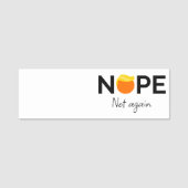 Anti-Trump - Nein, nicht wieder I Namensschild (Vorderseite)