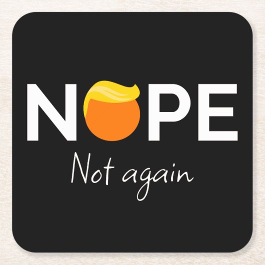 Anti-Trump - Nein, nicht wieder I Rechteckiger Pappuntersetzer (Vorderseite)