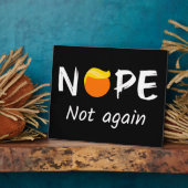 Anti-Trump - Nein, nicht wieder II Fotoplatte (Seite)