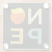 Anti-Trump - Neue Ausgabe III Glasuntersetzer (Rückseite)