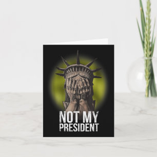 Anti Trump nicht mein Präsident Teeshirt widersteh Karte