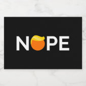 Anti-Trump - Nope Edition Schaumweinetikett (Einzelnes Label)