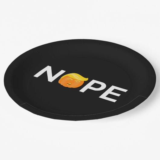 Anti-Trump - Nope Halloween Edition I Pappteller (Schrägansicht)