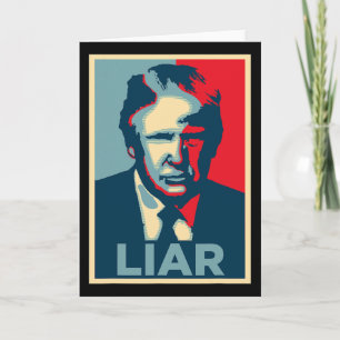 Anti-Trump-Obama-Hoffnungsposter Lügner Karte