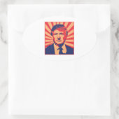 Anti-Trump Ovaler Aufkleber (Tasche)