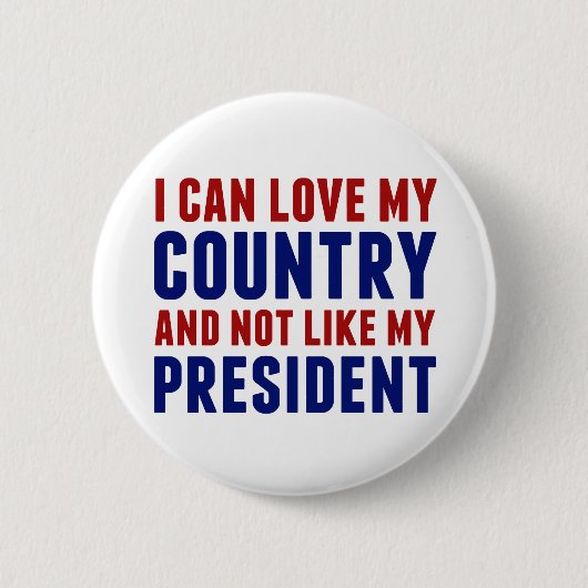 Anti Trump Patriotic nicht mein Präsident Button (Vorderseite)