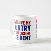 Anti Trump Patriotic nicht mein Präsident Kaffeetasse (Vorderseite Links)
