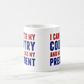 Anti Trump Patriotic nicht mein Präsident Kaffeetasse (Mittel)