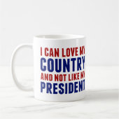 Anti Trump Patriotic nicht mein Präsident Kaffeetasse (Links)