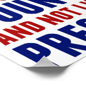 Anti Trump Patriotic nicht mein Präsident Poster (Ecke)