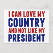 Anti Trump Patriotic nicht mein Präsident Postkarte (Vorderseite)