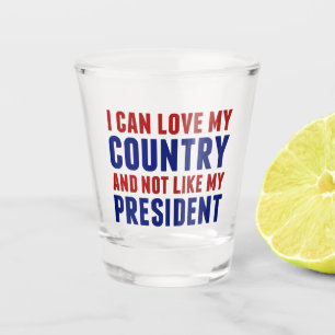 Anti Trump Patriotic nicht mein Präsident Schnapsglas
