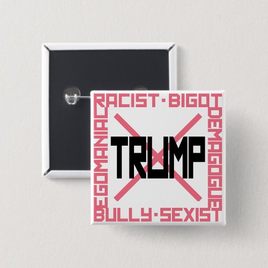 Anti-Trump Pink Button (Vorne & Hinten)