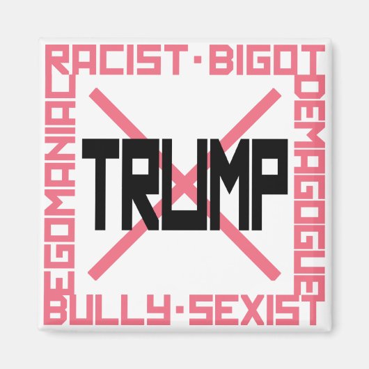 Anti-Trump Pink Magnet (Vorne)