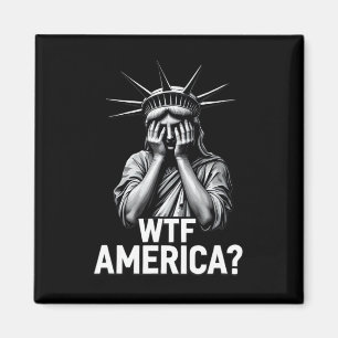 Anti-Trump Politik und Demokratie Wtf Amerika 2  Magnet