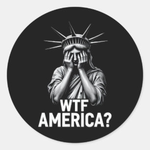Anti-Trump Politik Und Demokratie Wtf Amerika _2 Runder Aufkleber