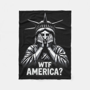Anti-Trump Politik und Demokratie Wtf Amerika 3 Fleecedecke